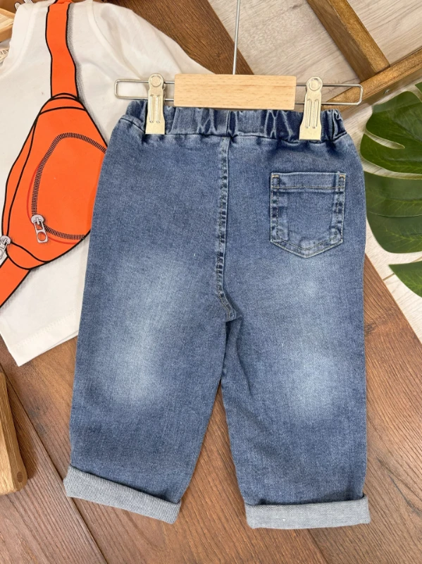 Master Derİ Ceket (yapay-suni) Likralı Kot Pantolon Badili 3lü Erkek Bebek Takım