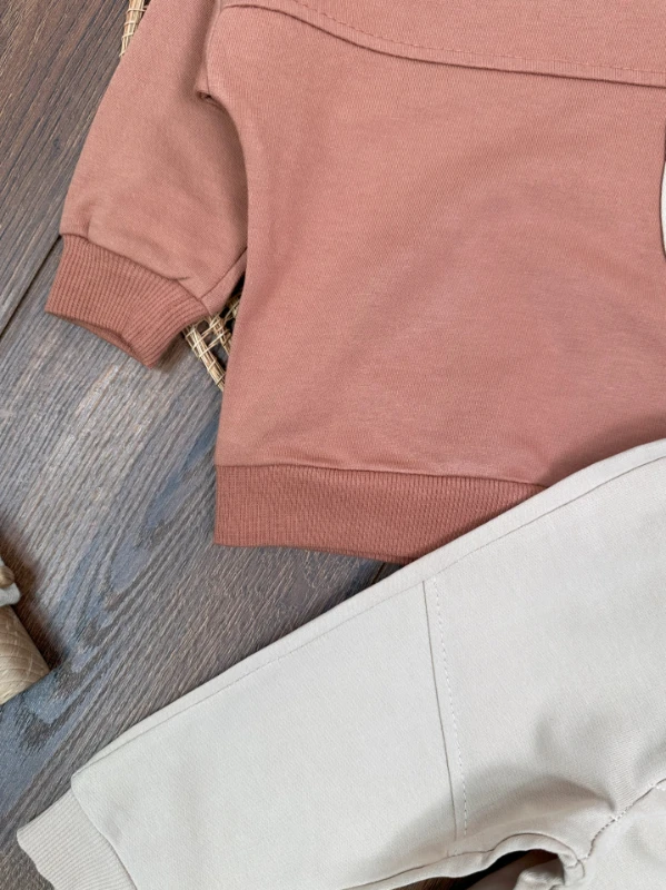 Cep ve Düğme Detaylı Mevsimlik 2li Erkek Bebek Takım