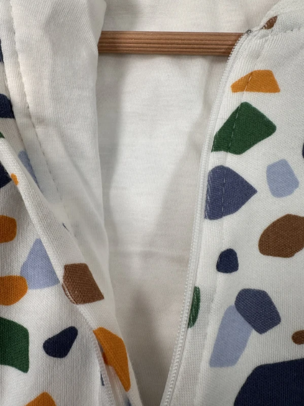 %100 Pamuk  Baskılı İçi Astarlı Unisex Bebek Uyku Tulumu