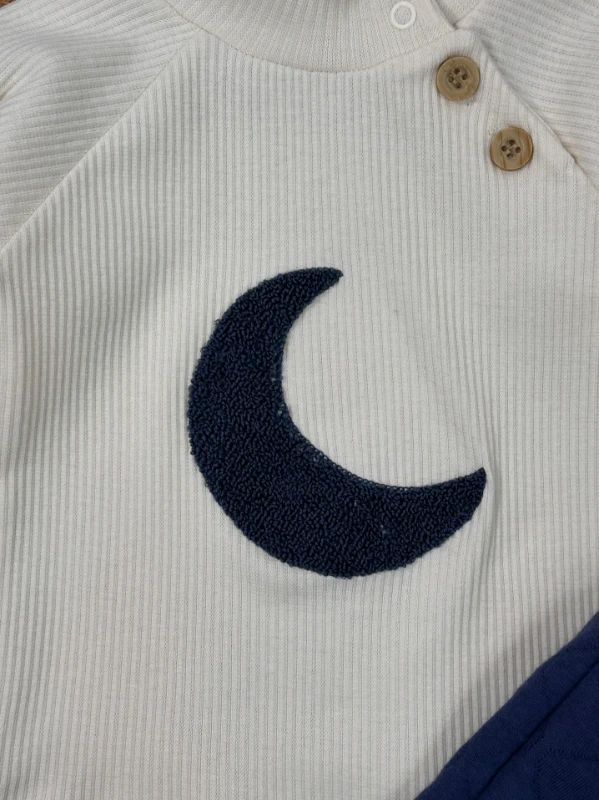 Kapitone Salopet Çam Nakışlı Bereli Balıkçı Yaka Badi Kışlık 3lü Erkek Bebek Takım