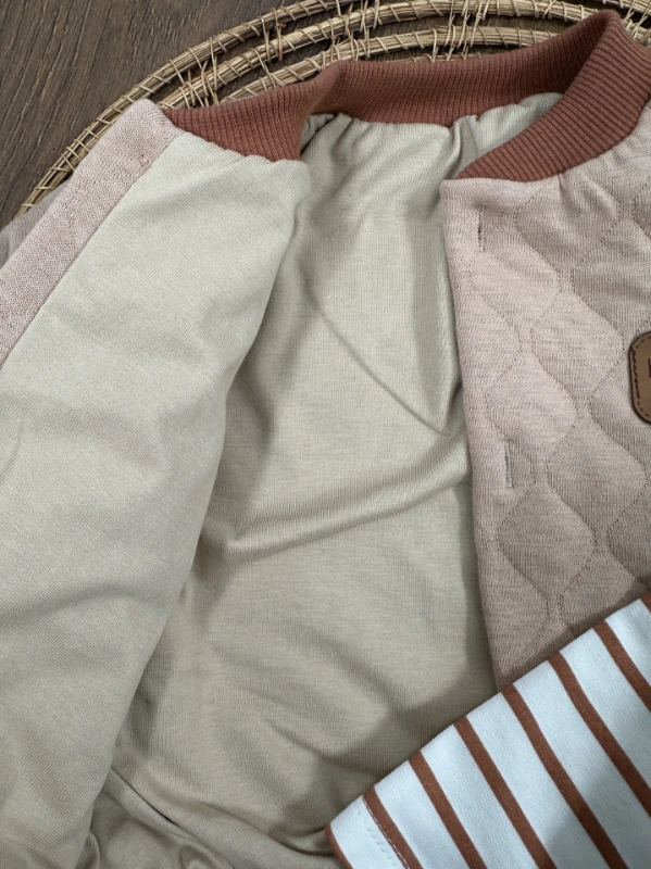 Kapitone Mont Şeritli Badi Likralı Kot Pantolon 3lü Erkek Bebek/Çocuk Takım