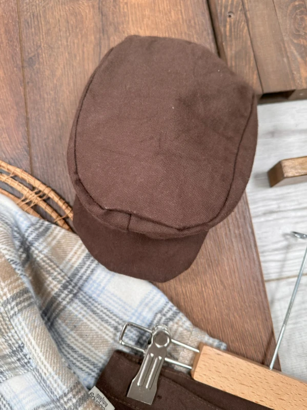 Oduncu Gömlek Şapkalı Waffle  Badili Kanvars Kargo Pantolonlu 4lü Erkek Bebek/Çocuk Takım