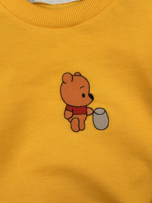 Nakışlı Arma Detaylı Likralı Kot Pantolon Erkek Bebek/Çocuk Takım