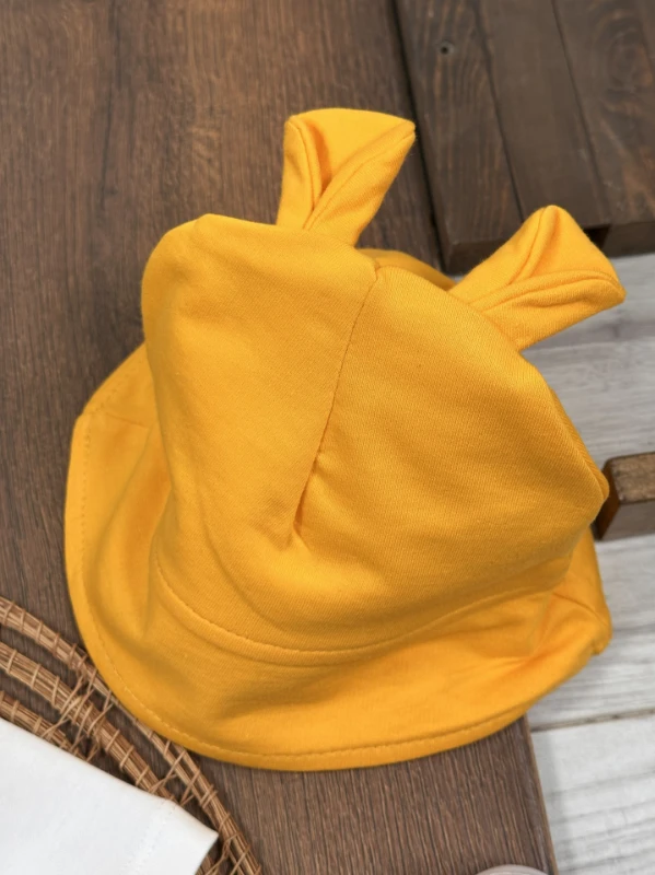 Patikli Safari Şapkalı Kulaklı Ayıcık Baskılı Badili Yazlık 4lü Salopet Erkek Bebek Takım - LACİVERT