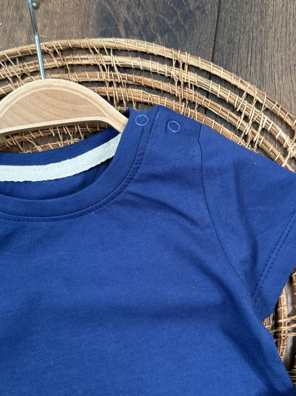 Salopet Çizgili Omuzdan Çıtçıtlı Yazlık Erkek Bebek Takım - YEŞİL