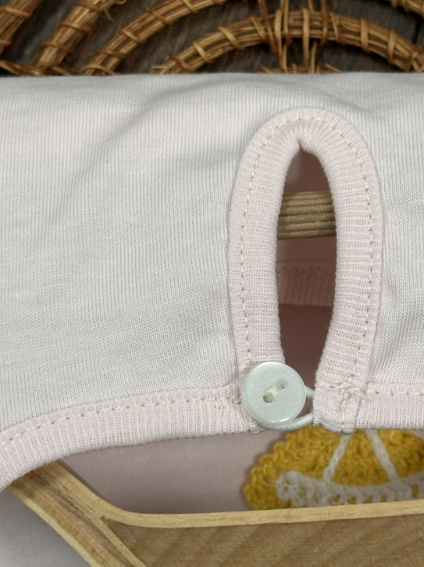 Limon Nakışlı Şort Etekli Yazlık Kız Bebek Takım - PUDRA