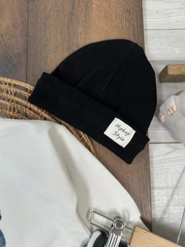 Çizgili Pantolon Tedy Ayıcık Baskılı Sweatshirt Çoraplı Bereli Mevsimlik 3lü Erkek Bebek/Çocuk Takım - BORDO